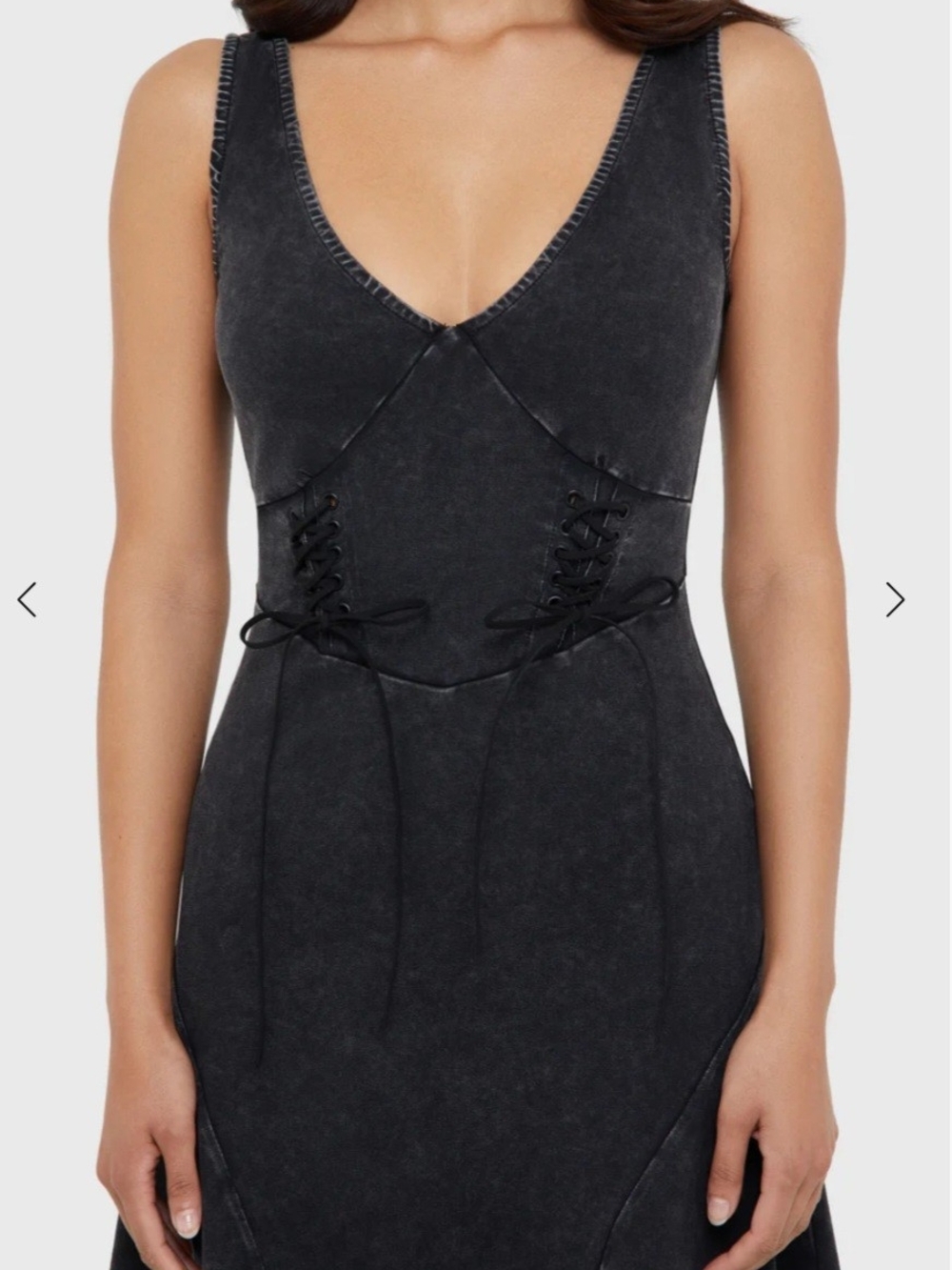 Killstar Washed Black Asymmetrical Handkerchief Shadow Claw Dress - Picture 3 of 6